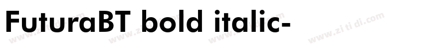 FuturaBT bold italic字体转换